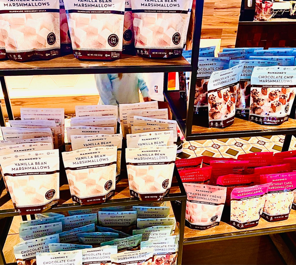 Colorado-made candies and confections from Hammond’s displayed at the marketplace inside the Gaylord Rockies Resort